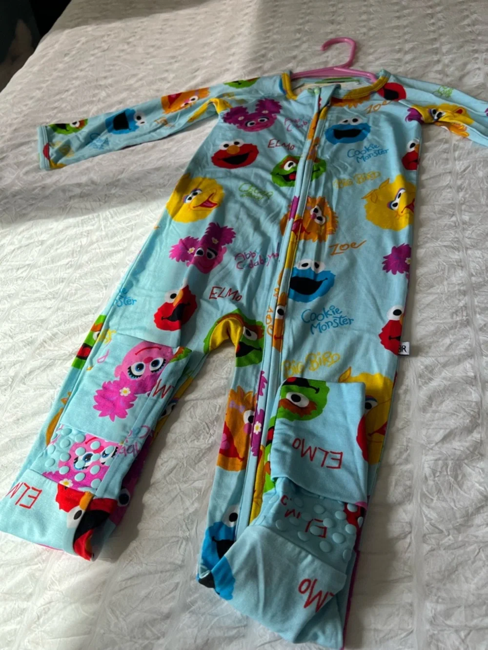 Bums & Roses Sesame Street Bamboo Footless Zippy Pajamas Size 2T - Picture 5 of 6